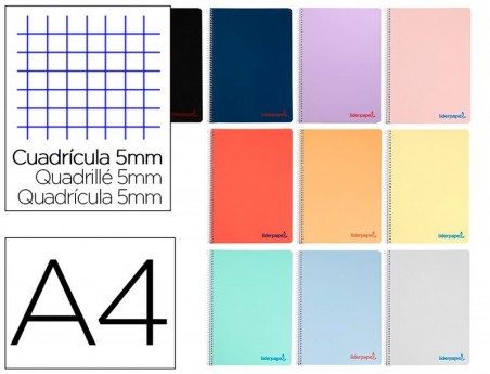 10un CADERNO ESPIRAL LIDERPAPEL DIN A4 WONDER CAPA PLASTICO