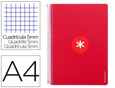 CADERNO ESPIRAL LIDERPAPEL DIN A4 ANTARTIK CAPA DURA 80 F 10