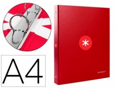 PASTA LIDERPAPEL ANTARTIK DIN A4 FORRADA 4 ANEIS 25 MM REDON