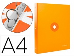 PASTA LIDERPAPEL ANTARTIK DIN A4 FORRADA 4 ANEIS 25 MM REDON