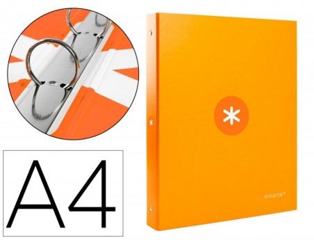 PASTA LIDERPAPEL ANTARTIK DIN A4 FORRADA 4 ANEIS 25 MM REDON