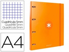 PASTA LIDERPAPEL ANTARTIK COM RECARGA DIN A4 QUADRICULA 5MM