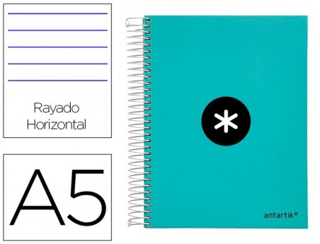 CADERNO ESPIRAL LIDERPAPEL DIN A5 ANTARTIK CAPA FORRADA 120