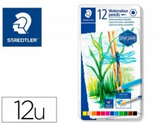 LAPIS DE COR STAEDTLER AGUARELAVEIS CAIXA METALICA DE 12 COR