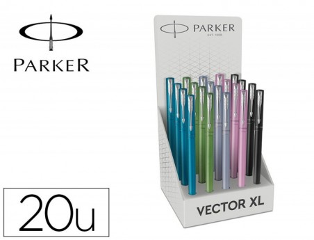 CANETA PARKER VECTOR XL APARO F EXPOSITOR DE 20 UNIDADES COR