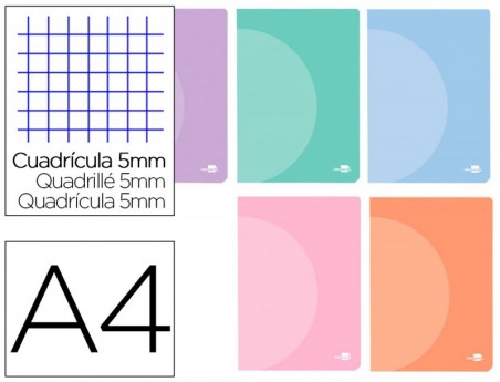 CADERNO AGRAFADO LIDERPAPEL 360 CAPA DE PLASTICO DIN A4 48 F