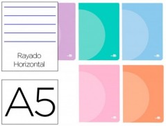 CADERNO AGRAFADO LIDERPAPEL 360 CAPA DE PLASTICO DIN A5 48 F