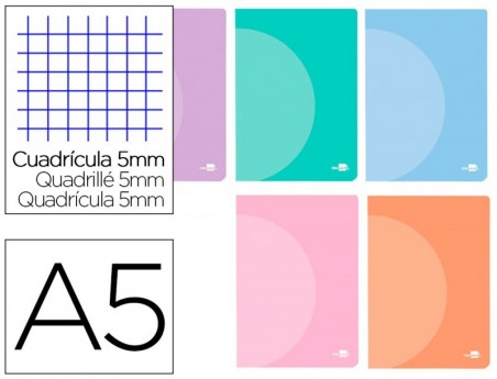 CADERNO AGRAFADO LIDERPAPEL 360 CAPA DE PLASTICO DIN A5 48 F