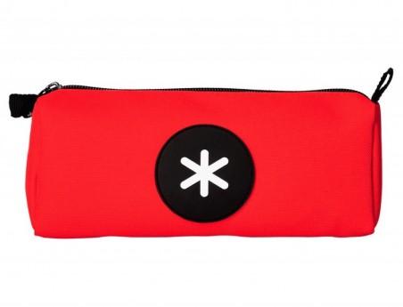 ESTOJO ESCOLAR ANTARTIK ESTREITO COR VERMELHO 210X70X80 MM