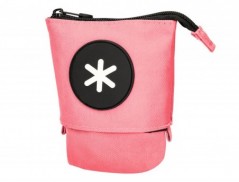 ESTOJO ESCOLAR ANTARTIK PORTA LAPIS COR CORAL 190X60X80 MM