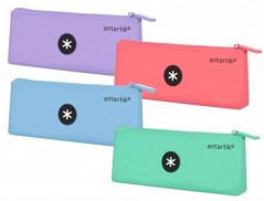 ESTOJO ESCOLAR ANTARTIK SILICONE TRIANGULAR CORES SORTIDAS P