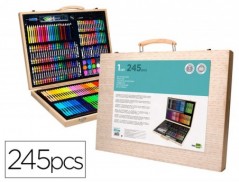 SET DE PINTURA LIDERPAPEL MADEIRA 245 PECAS MALA 49X36,6X4,5