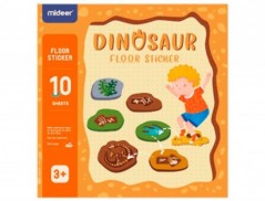 JOGO DIDATICO MIDEER DINOSSAURO COM 64 ADESIVOS PARA CHAO RE