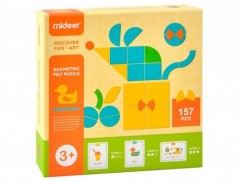 PUZZLE MIDEER FIGURAS GEOMETRICAS FELTRO 157 PECAS