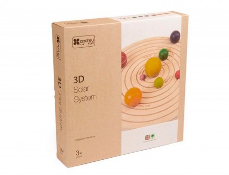 JOGO DIDATICO ANDREUTOYS SISTEMA SOLAR 3D MADEIRA