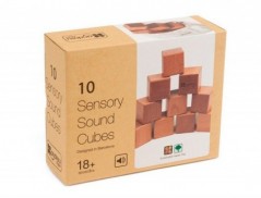 JOGO DIDATICO ANDREUTOYS 10 CUBOS SENSORIAIS COM SOM MADEIRA