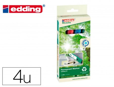 MARCADOR EDDING 21 MARCADOR PERMANENTE ECOLINE 90% RECICLADO