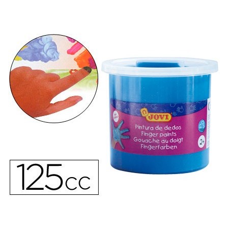 5un ESTOJO JOVI PINTURA A DEDOS 125 CC AZUL OPACO