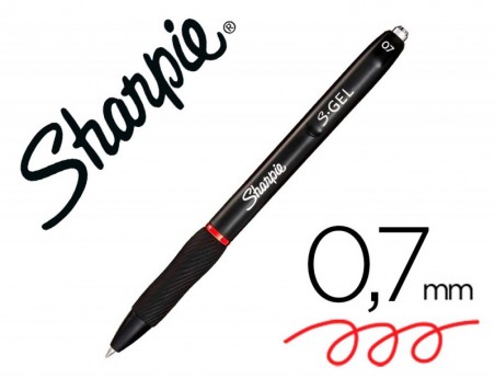 12un BOLIGRAFO SHARPIE RETRACTIL TINTA GEL PUNTA 0,7 MM COLO