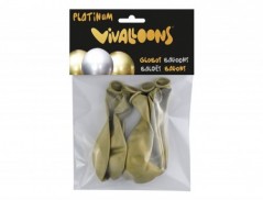 GLOBO 100% LATEX BIODEGRADABLE ORO BLISTER DE 6 UNIDADES