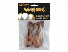 GLOBO 100% LATEX BIODEGRADABLE COBRE MEDIANOCHE BLISTER DE 6