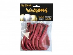 GLOBO 100% LATEX BIODEGRADABLE ROJO MEDIANOCHE BLISTER DE 6