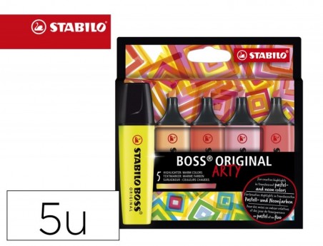MARCADOR FLUORESCENTE STABILO BOSS 70 ARTY LINE CORES QUENTE