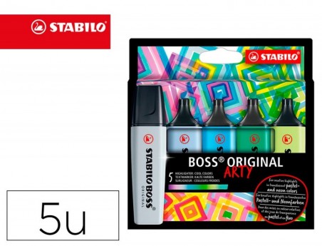 MARCADOR FLUORESCENTE STABILO BOSS 70 ARTY LINE CORES FRIOS