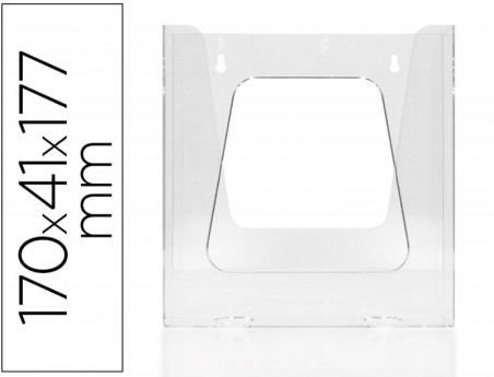 EXPOSITOR DE PAREDE Q-CONNECT METACRILATO UM COMPARTIMENTO D