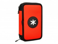 ESTOJO ESCOLAR ANTARTIK DUPLO COR VERMELHO 28 PECAS 200X125X