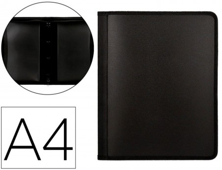 PASTA LIDERPAPEL 4 ANEIS 25 MM POLIPROPILENO FECHO DE CORRER