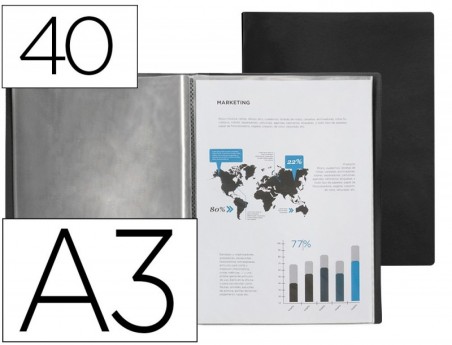 CAPA CATALOGO LIDERPAPEL 40 BOLSAS POLIPROPILENO DIN A3 PRET