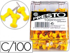 ALFINETES DE SINALIZACAO AMARELO CAIXA COM 100 UNIDADES