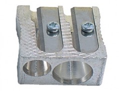 20un APARA-LAPIS METALICO M+R DE DOIS USOS RECTANGULAR