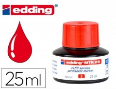 TINTA MARCADOR EDDING MTK-25 COM SISTEMA CAPILAR COR VERMELH