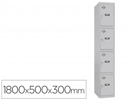 CACIFO METALICO SIMONLOCKER 4 PORTAS COM FECHADURA RESPIRO E