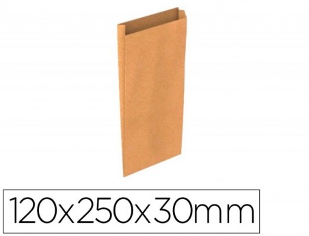 ENVELOPE BASIKA KRAFT NATURAL LISO COM FOLE XS 120X250X30 MM