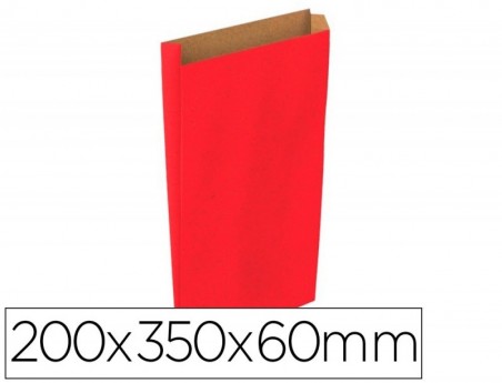 ENVELOPE BASIKA KRAFT VERMELHO COM FOLE M 200X350X60 MM PACK