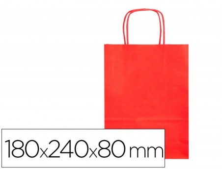 25un SACO DE PAPEL Q-CONNECT CELULOSE VERMELHO XS COM ASA RE