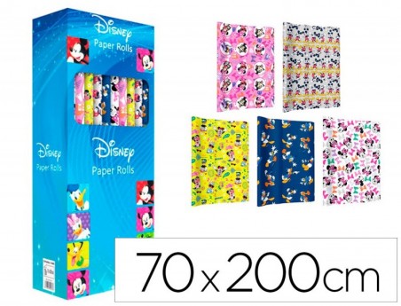 50un PAPEL FANTASIA BASIKA DISNEY ROLO DE 70 X 200 CM MODELO