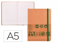 CADERNO AGRAFADO LIDERPAPEL ECOUSE 100% RECICLADO A5 96 FOLH