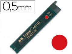 12un MINAS FABER DE COR 9085 0,5 MM VERMELHO -ESTOJO DE 12 M