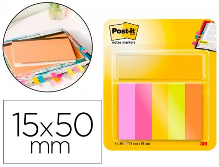 BANDAS SEPARADORAS POST-IT INDEX MINI NOTAS ENERGETIC COLOUR