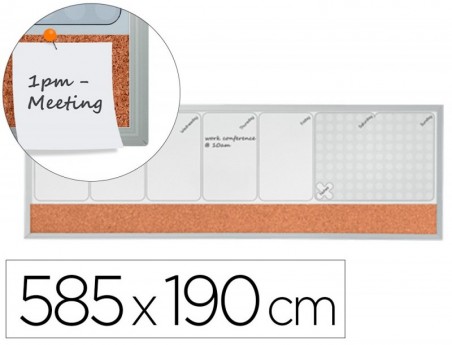 PLANIFICADOR SEMANAL NOBO MAGNETICO + TABULEIRO DE CORTICA H