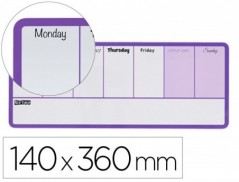 PLANIFICADOR SEMANAL NOBO MAGNETICO COR VIOLETA 140X360 MM