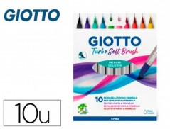 MARCADOR GIOTTO TURBO SOFT BRUSH PONTA DE PINCEL CAIXA DE 10