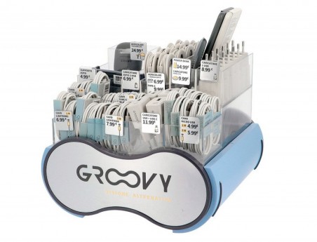 EXPOSITOR GROOVY DE SECRETARIA 62 PECAS SORTIDAS