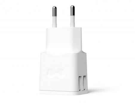 CARREGADOR DE PAREDE GROOVY 2 USB COR BRANCO