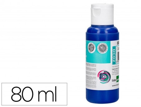 PINTURA ACRILICA LIDERPAPEL FRASCO DE 80 ML AZUL ULTRAMAR