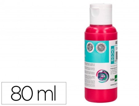 PINTURA ACRILICA LIDERPAPEL FRASCO DE 80 ML MAGENTA